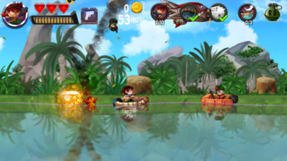Commando Battleship Shooting Boat Racing Game 2D screenshot 2