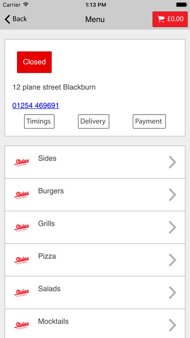 Sliders Pizza Grill Blackburn screenshot 2
