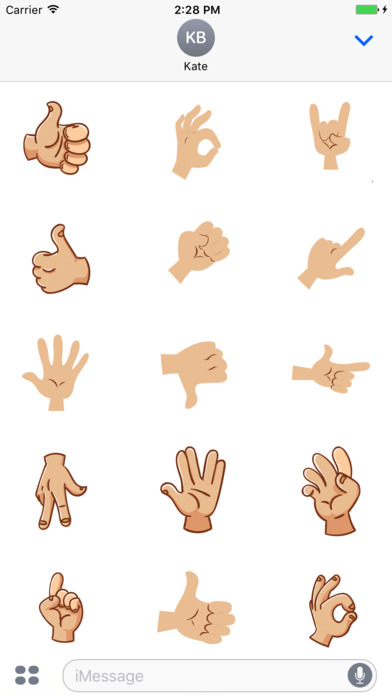 Hand stickers & top text emoji by FOMICHEV DENIS