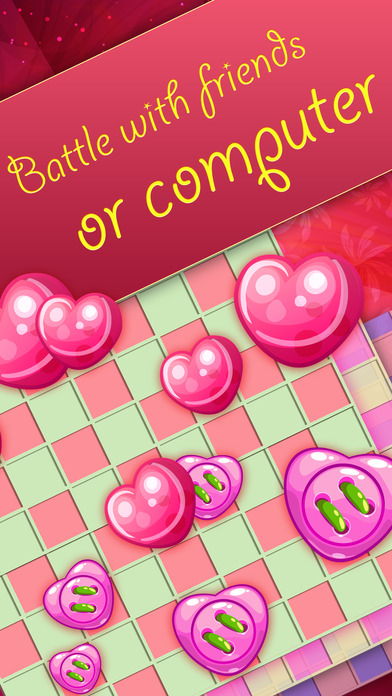 Checkers Board Challenge Heart Game screenshot 2