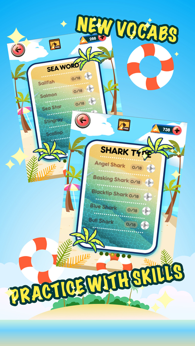 Word Shark - Learn Vocabulary From Sea screenshot 2