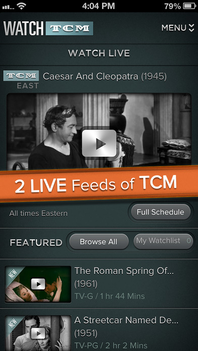 Screenshots of WATCH TCM for iPhone