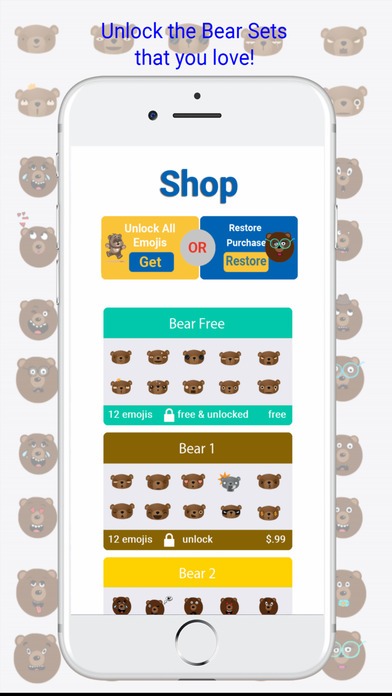 BearMoji - 80+Cute Bear Emojis for Bear Lovers screenshot 4