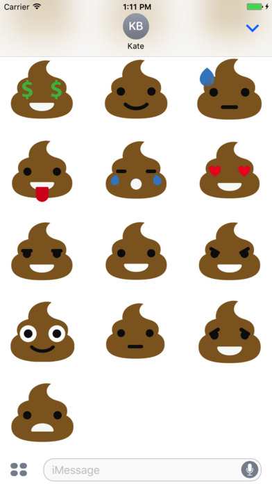 Poop emoji stickers for phone screenshot 2