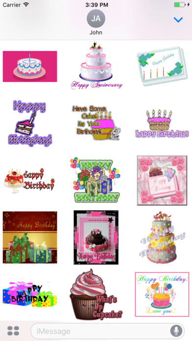 Birthday Cake GIF Stickers screenshot 2
