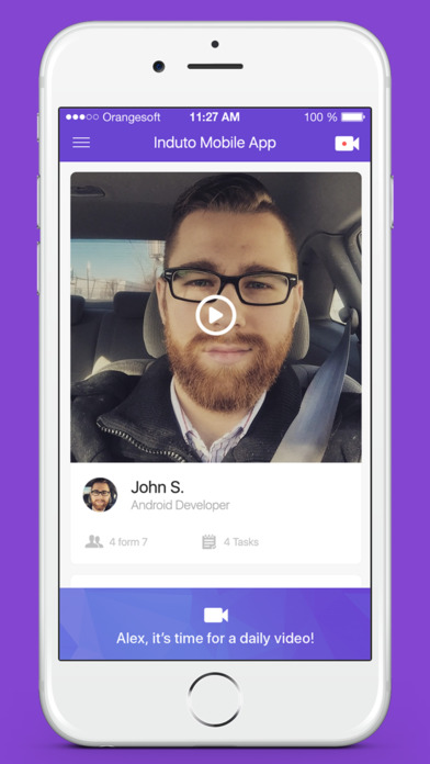 INDUTO - daily video reports for your team screenshot 4