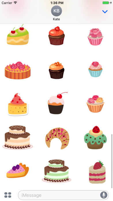 Cakes and Donut stickers emoji screenshot 4