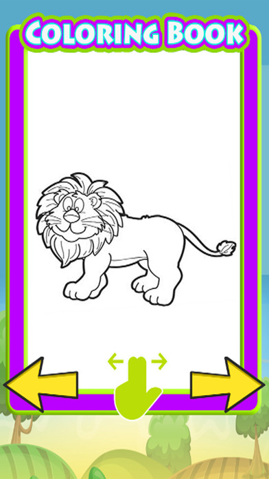 Animal Education Games Lion Coloring screenshot 2