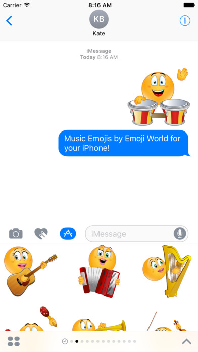 Music Emoji Stickers by Emoji World screenshot 2