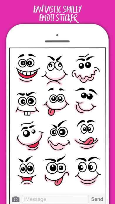 White Smiley Stickers For YOU screenshot 3