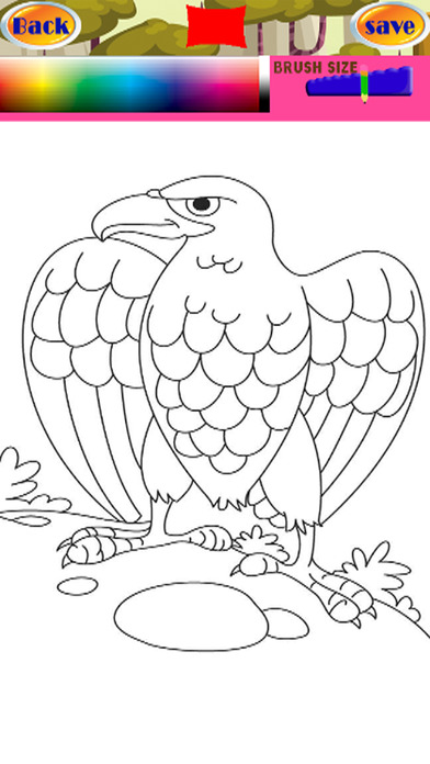 Coloring Book Eagle And Friends Page screenshot 3