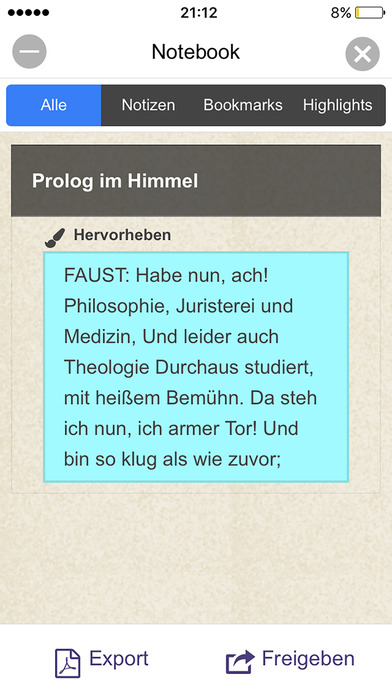 Goethe's Faust + Quiz screenshot 4
