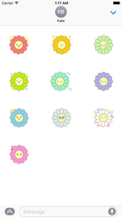 Cute Flower Emoji Sticker screenshot 3