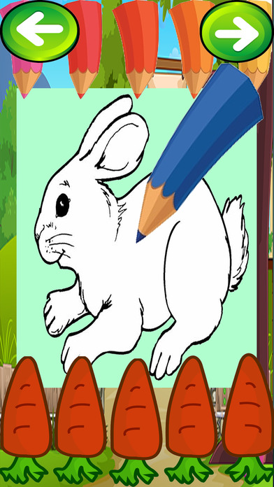Little Bunny Rabbits Coloring Draw Page screenshot 4