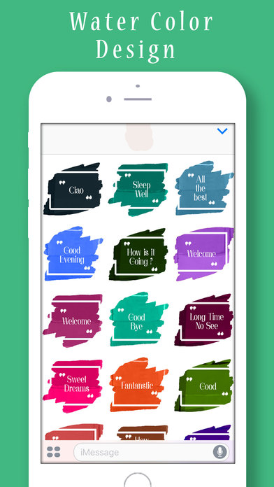 WaterColor Design Word Text Sticker screenshot 2