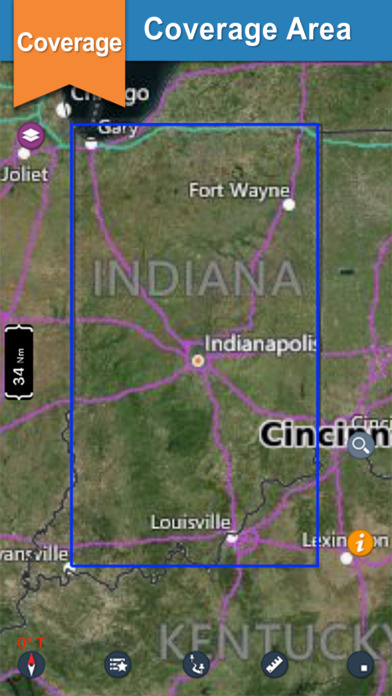 Indiana Lakes gps offline nautical map for boaters screenshot 2