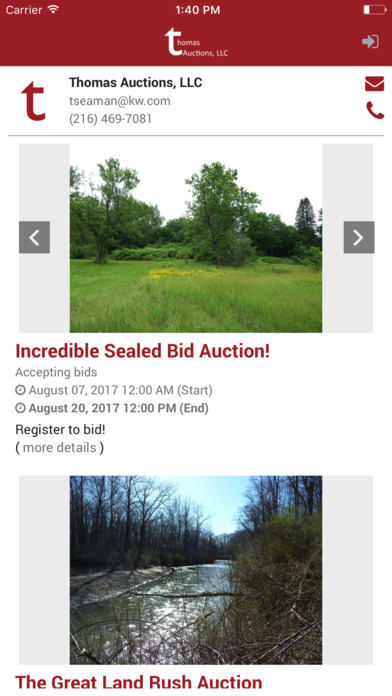 Thomas Auctions screenshot 3