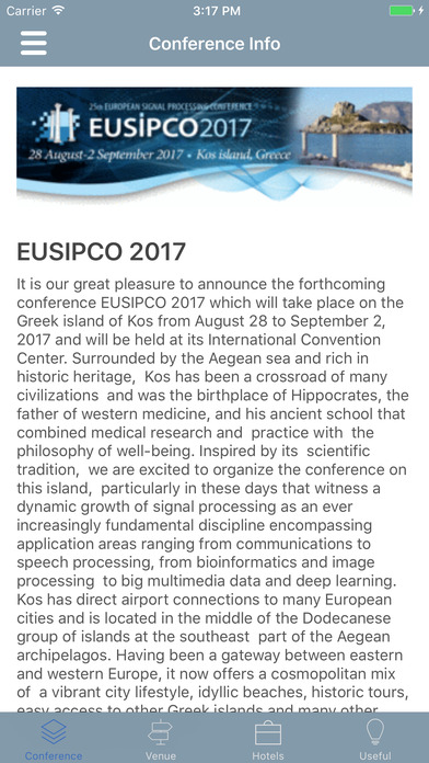 EUSIPCO2017 Mobile Agenda screenshot 2