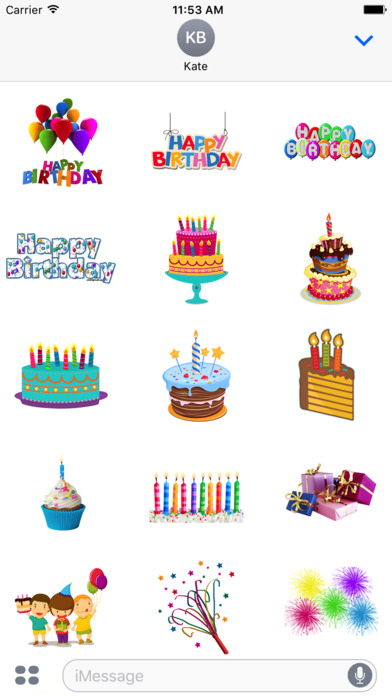 Birthday Stickers Celebration screenshot 2