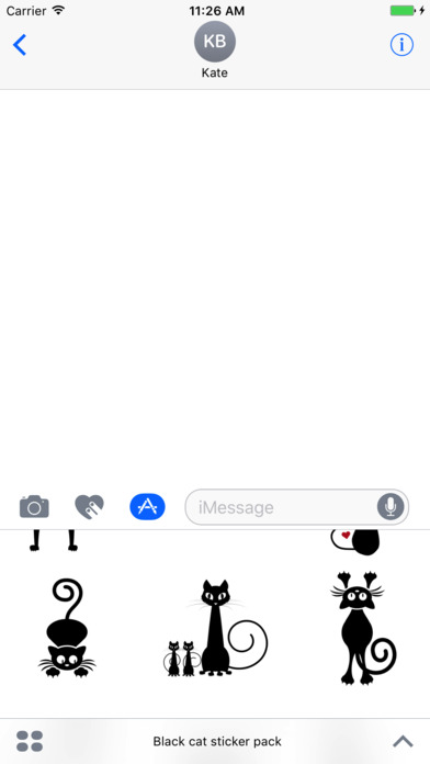 Cute Black Cat stickers emoji screenshot 4