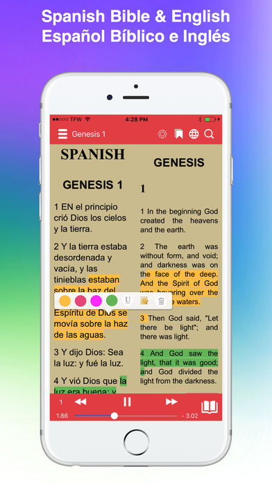 Spanish Bible Español Audio screenshot 2