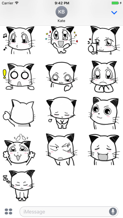Cat White Sticker screenshot 4