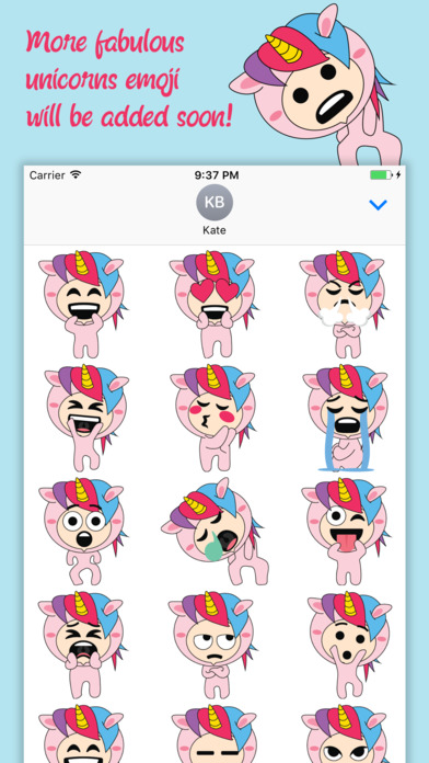 Fabulous Unicorn Emoji screenshot 2