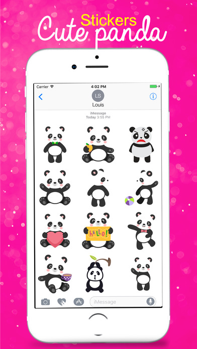 Cute Panda Stickers Pack! screenshot 3