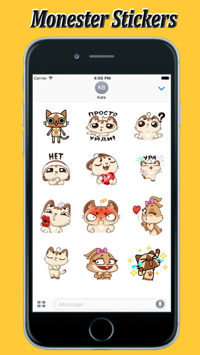 Monster Stickers Pack for iMessage screenshot 2