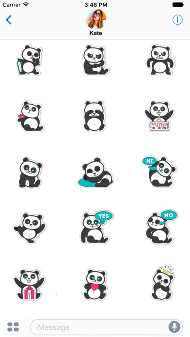 Pandamoji - stickers for message screenshot 2