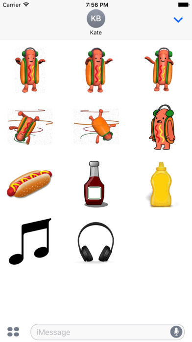 Dancing Hot Dog Meme Stickers screenshot 2