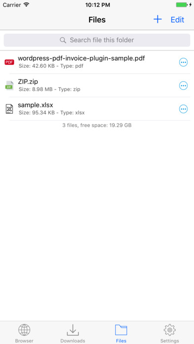 File Manager, Browser for Offline Documents screenshot 3