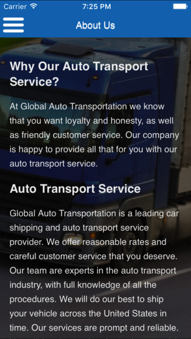 Global Auto Transportation screenshot 4