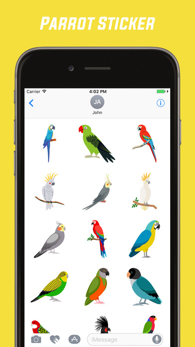 Parrot Stickers For iMessage screenshot 2