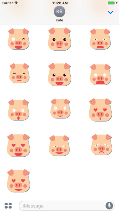 Pig emoji - Swine stickers screenshot 2