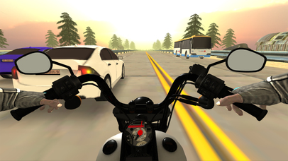 Highway Traffic Bike Rider Chase screenshot 2