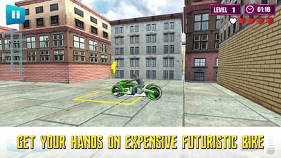 Futuristic Bike Racing Real 3D Parking Simulator screenshot 4