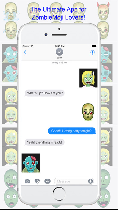 ZombieMoji - Zombie Emojis Custom Keyboard screenshot 2