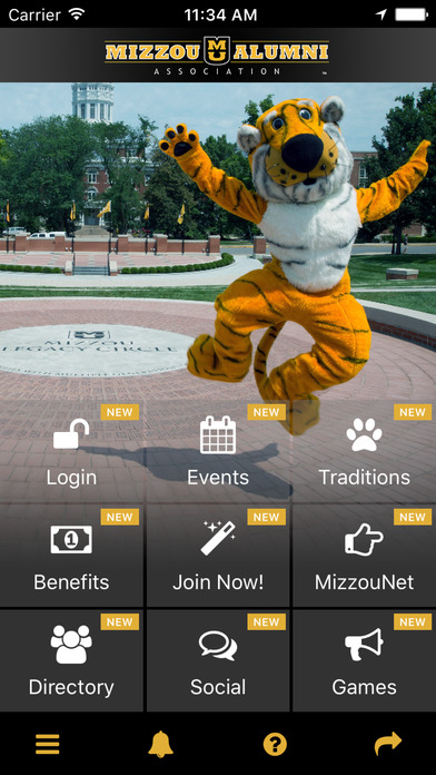 Mizzou Alumni Association screenshot 2