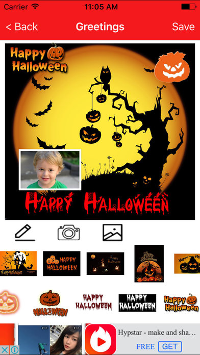 Halloween Greetings Card Maker screenshot 3
