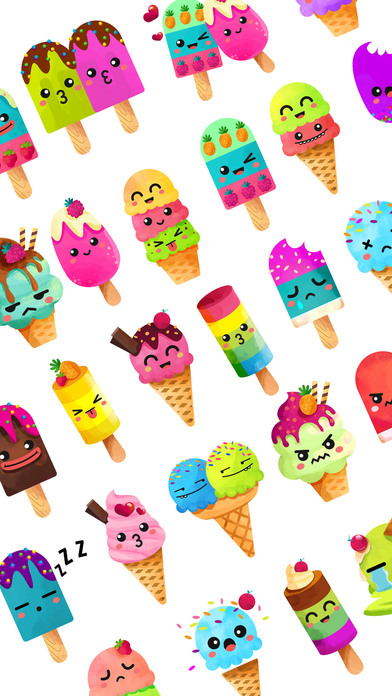 Ice Cream and Popsicle Emoji - Summer Treats screenshot 4