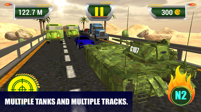 Tank Road Racing Combat & Traffic Rider Stunts screenshot 3