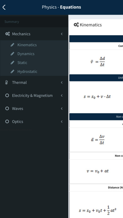 Physics - Equations screenshot 2