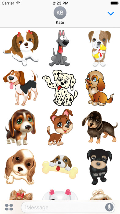 Happy Cute And Fun Puppy Dog Emoji Photo Stickers screenshot 2