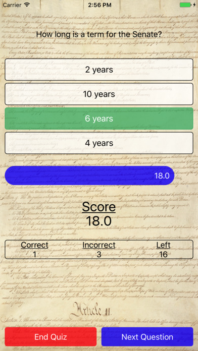 Constitution Quizzer screenshot 3