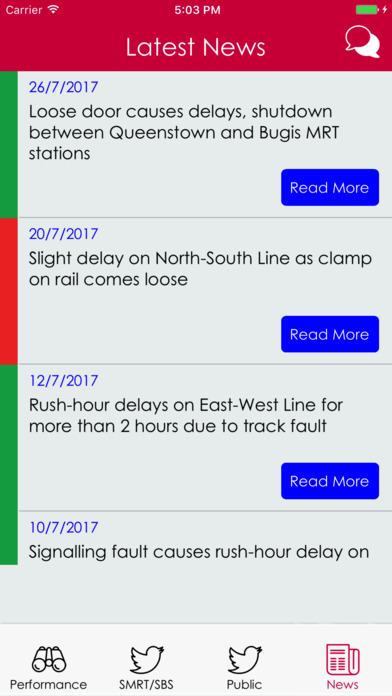 MRT Watch – Tracks Train Breakdown and Delay