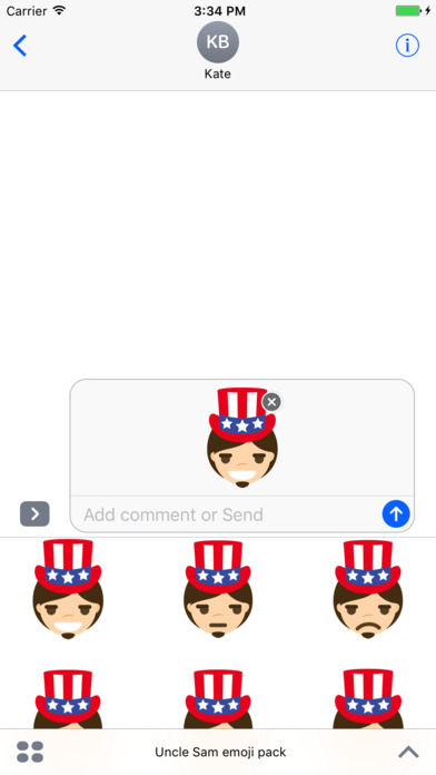 Uncle Sam emoji - USA stickers screenshot 4