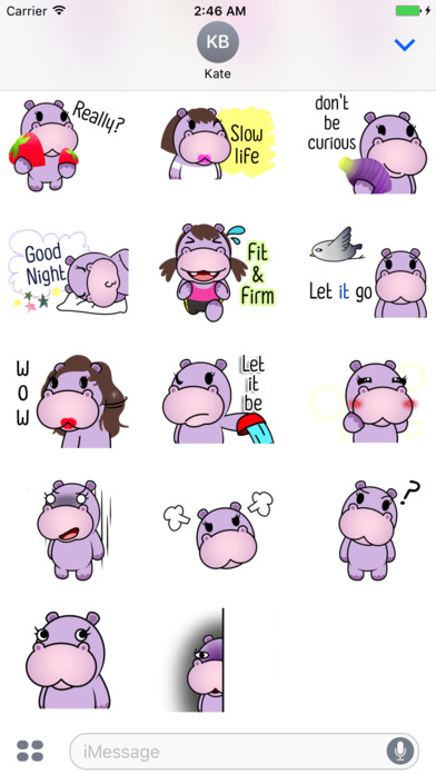 Hippo Emoji Stickers screenshot 4