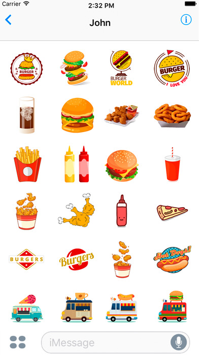 I Love Fast Food Stickers screenshot 3