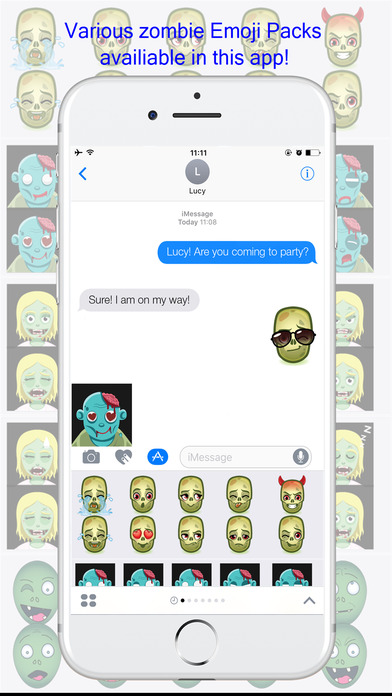 ZombieMoji - Zombie Emojis Custom Keyboard screenshot 3
